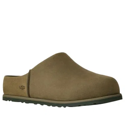Ugg ® Men's Otzo Clog Nubuck Shoes In Burnt Olive In Green
