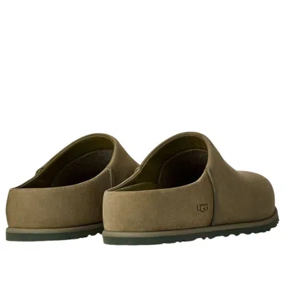 Ugg ® Men's Otzo Clog Nubuck Shoes In Burnt Olive In Green