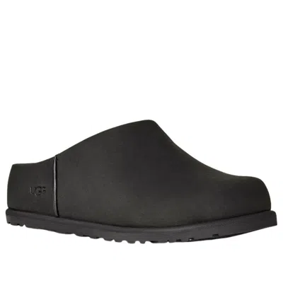 Ugg Slip-on Sabot Shoes With Rounded Toe And Matte Finish In Black