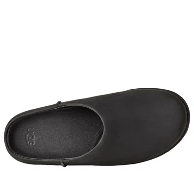 Ugg Slip-on Sabot Shoes With Rounded Toe And Matte Finish In Black