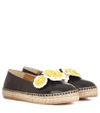 PRADA LEATHER ESPADRILLES,P00239933