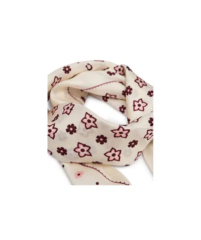 Coach Floral Patterned Silk Scarf In Multi