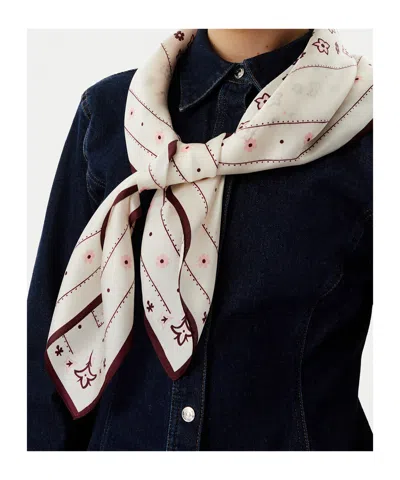 Coach Floral Patterned Silk Scarf In Multi