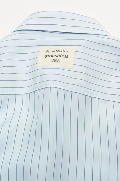Acne Studios Striped Oversized Shirt In Multi