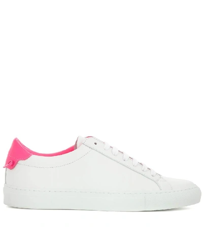 Shop Givenchy Urban Knots Leather Sneakers In White