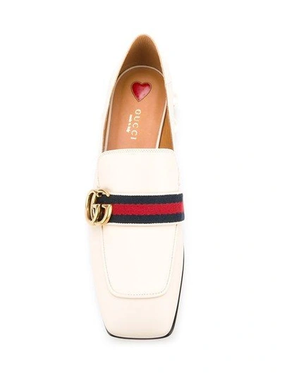 Shop Gucci Gg Web Loafers