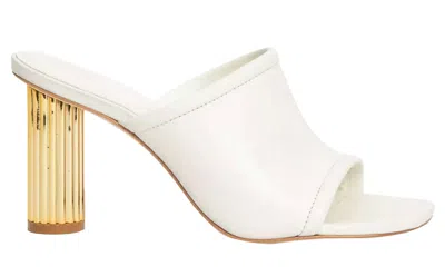 Simkhai Winston 80mm Leather Mules In White