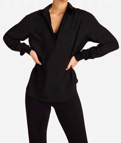Alala Breakers Henley Top In Black In Black