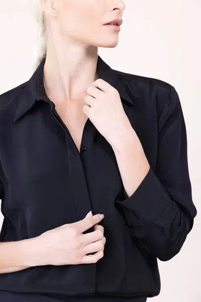 Brandon Maxwell The Spence Button Down In Black In Black