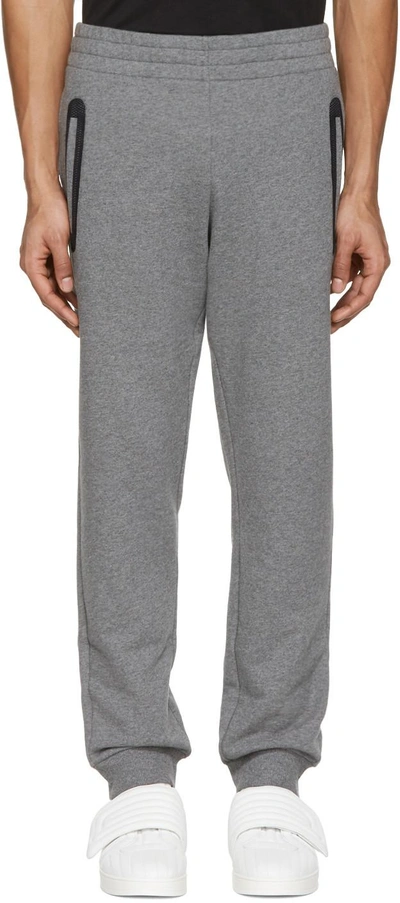 Shop Versace Grey Mesh-trimmed Lounge Pants