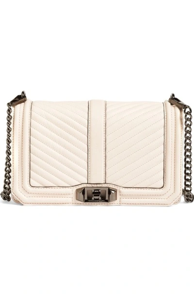 Rebecca Minkoff Small Love Leather Crossbody Bag - Pink In Soft Blush/ Gunmetal