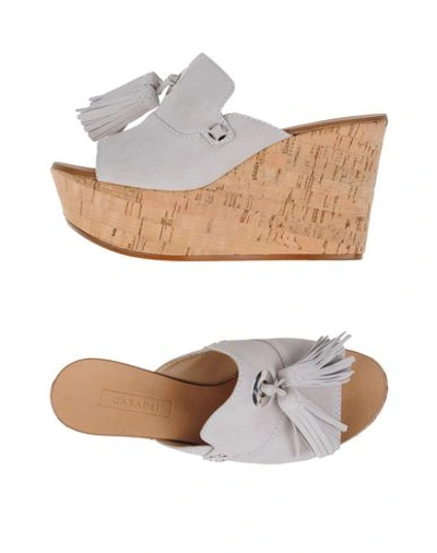 Casadei Sandals In Light Grey