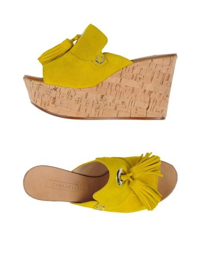 Casadei Sandals In Yellow