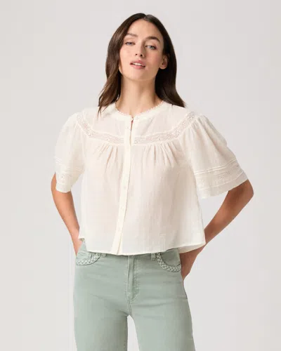 Paige Cotton Embroidered Pasadena Blouse In White