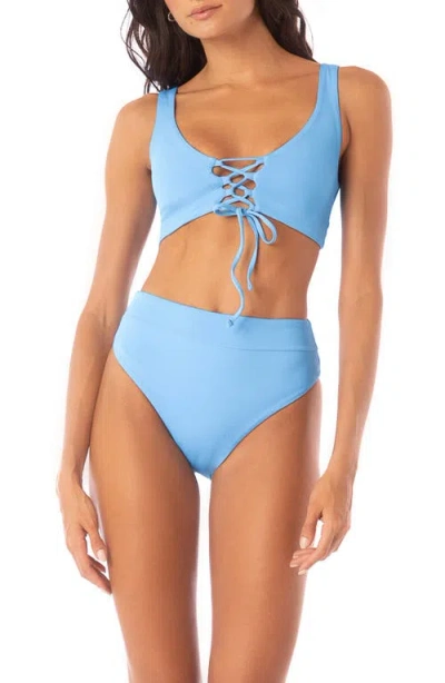 Maaji Allure Triangle Bikini Top In Blue