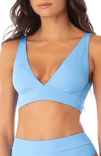 Maaji Allure Triangle Bikini Top In Blue
