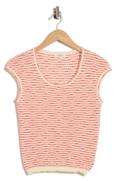 Max Studio Cap Sleeve Scoop Neck Sweater In Orange