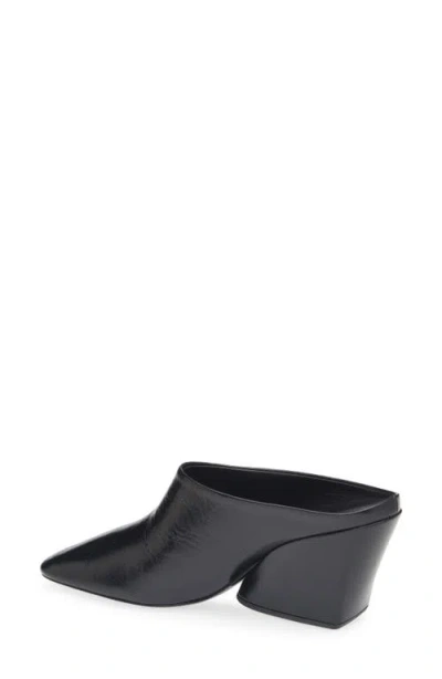 Proenza Schouler Slant Leather Mules In Black