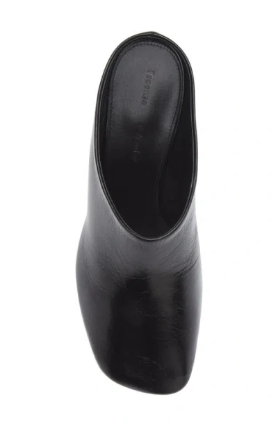 Proenza Schouler Slant Leather Mules In Black