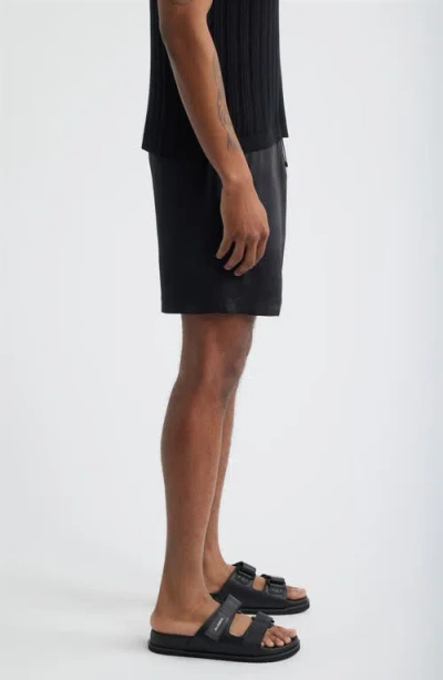 Open Edit Satin Drawstring Shorts In Black