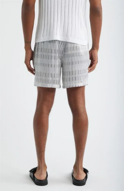 Open Edit Satin Drawstring Shorts In White