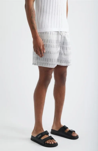 Open Edit Satin Drawstring Shorts In White