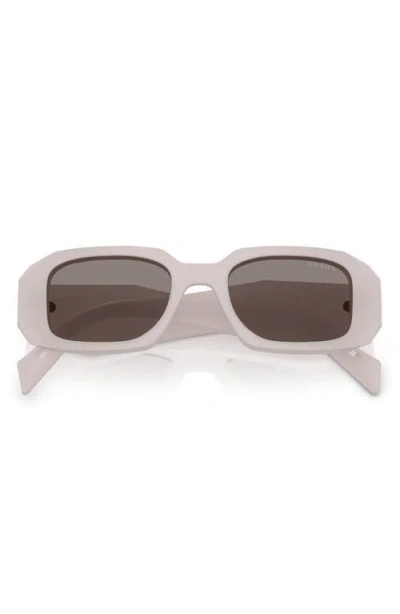 Prada 51mm Rectangular Sunglasses In White