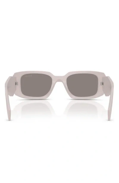 Prada 51mm Rectangular Sunglasses In White