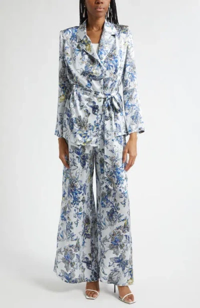L'agence Ciara Silk Wrap Jacket In Multi