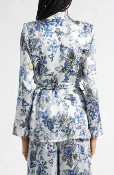 L'agence Ciara Silk Wrap Jacket In Multi
