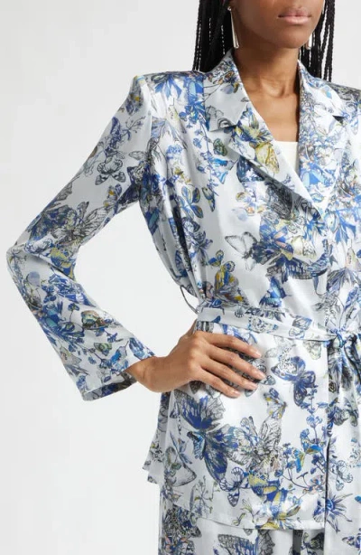 L'agence Ciara Silk Wrap Jacket In Multi