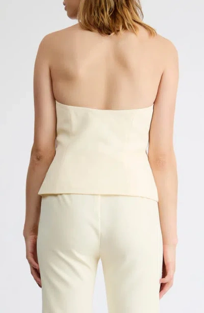 Extro & Vert Imogen Bow Lined Halter Top In Yellow