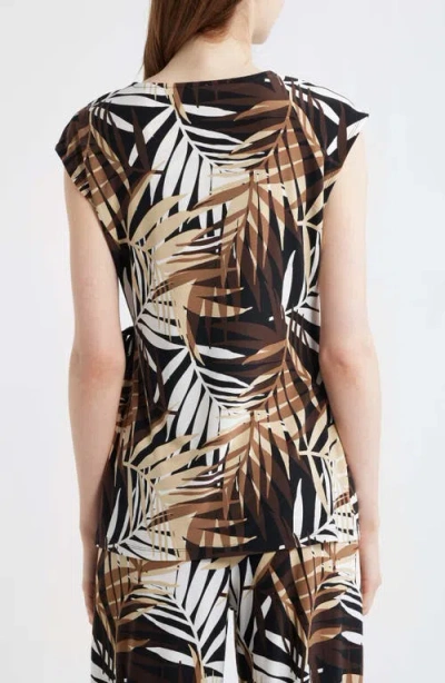Anne Klein Extended Shoulder Top In Multi