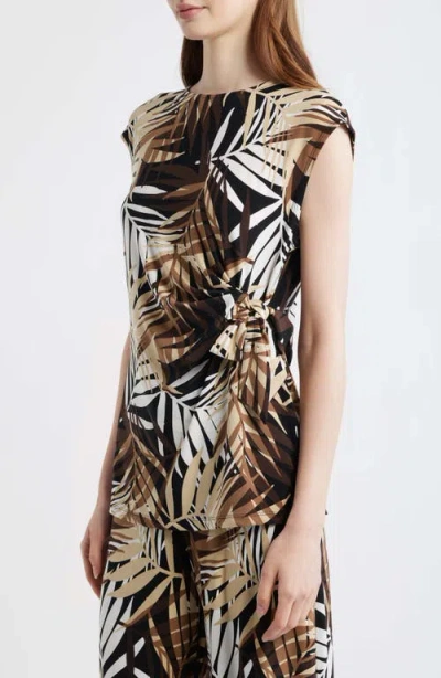 Anne Klein Extended Shoulder Top In Multi
