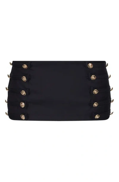 Lioness Rush Hour Button Skort In Black