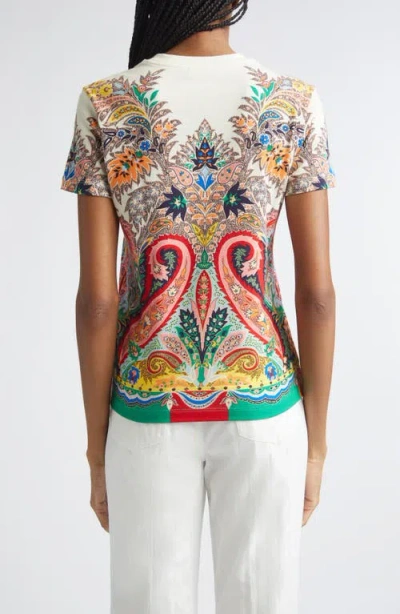 Etro Paisley Print T-shirt In Multi
