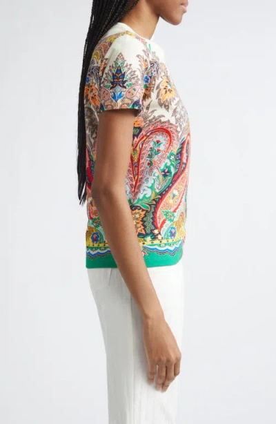 Etro Paisley Print T-shirt In Multi