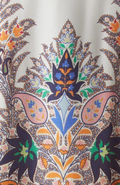 Etro Paisley Print Button-up Poncho In Multi