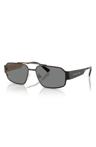 Michael Kors Cape Town 58mm Rectangular Sunglasses In Black