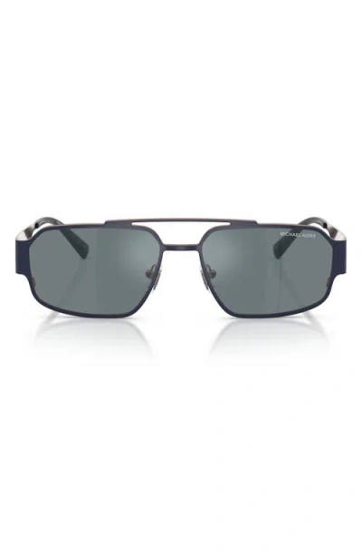 Michael Kors Cape Town 58mm Rectangular Sunglasses In Blue