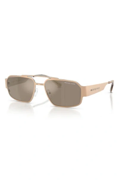 Michael Kors Cape Town 58mm Rectangular Sunglasses In Neutral
