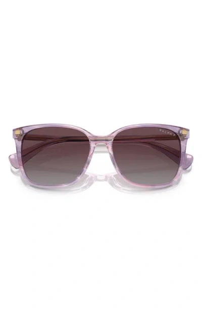 Ralph 56mm Polarized Square Sunglasses In Multi