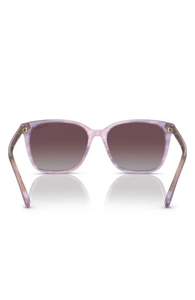 Ralph 56mm Polarized Square Sunglasses In Multi