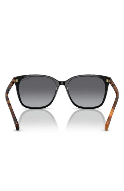 Ralph 56mm Polarized Square Sunglasses In Brown
