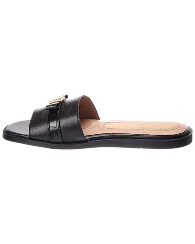 Cole Haan Go-to Emalia Slide Bow Leather Sandal In Black