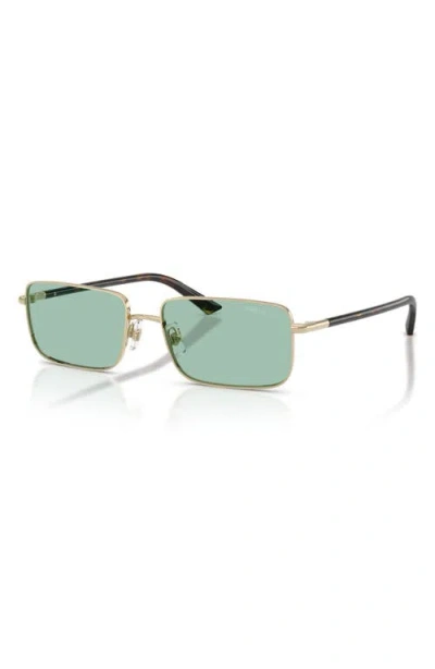 Jimmy Choo 55mm Rectangular Sunglasses In Gold