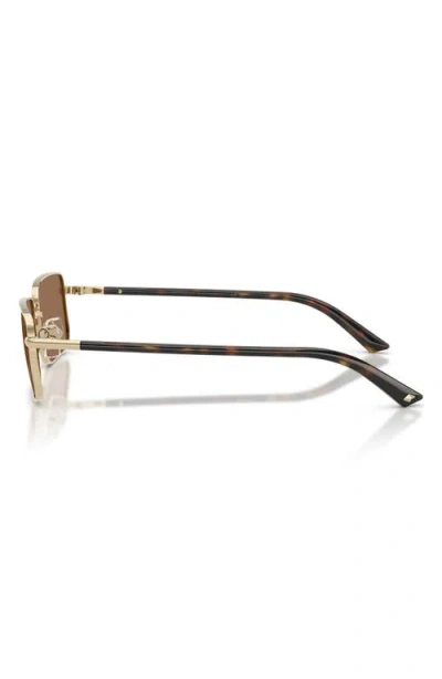 Jimmy Choo 55mm Rectangular Sunglasses In Brown