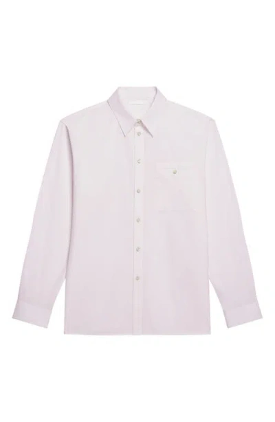 Helmut Lang Relaxed Solid Cotton Button-up Shirt In White