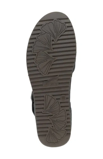 Dansko Mae Ankle Strap Platform Clog In Black