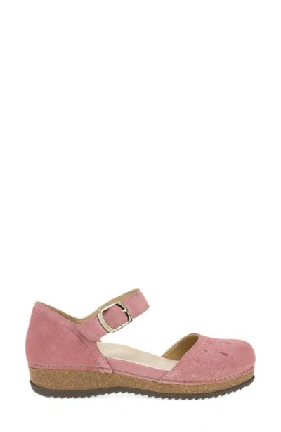 Dansko Mae Ankle Strap Platform Clog In Pink